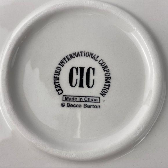 Certified International Midnight Santa 13" ceramic charger platter, Becca Barton - Picture 4 of 7